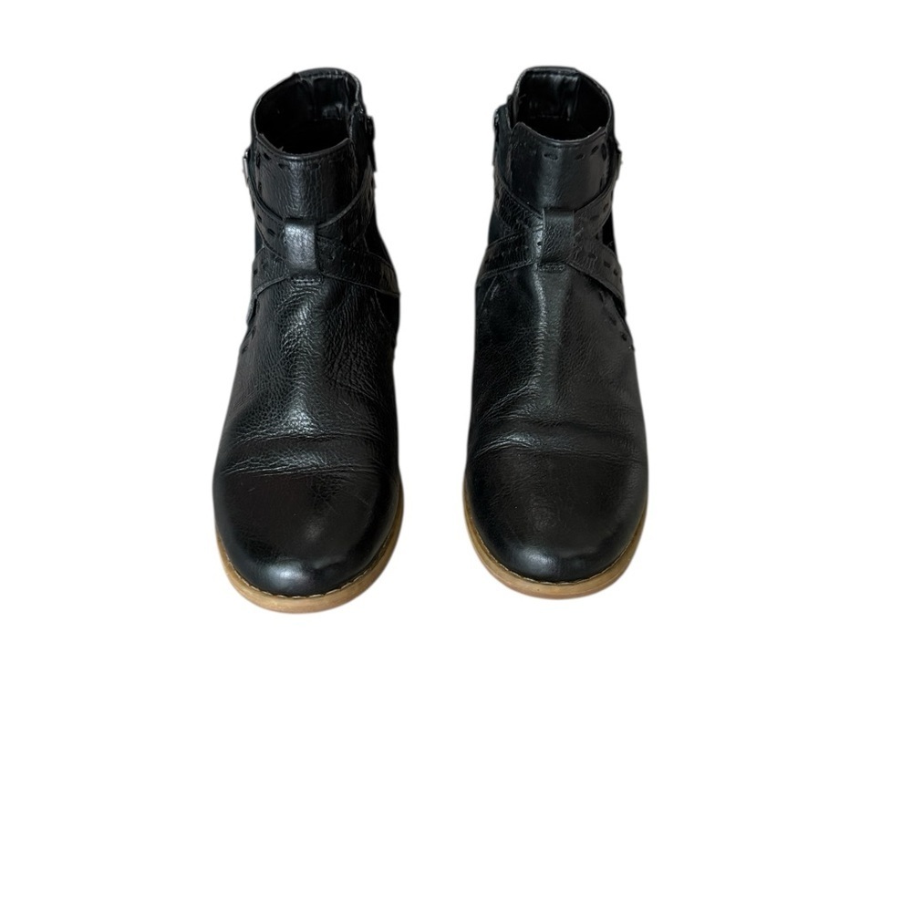 Hush Puppies Hush Puppies Chardon Belt Leather Suede Black Boots 7.5